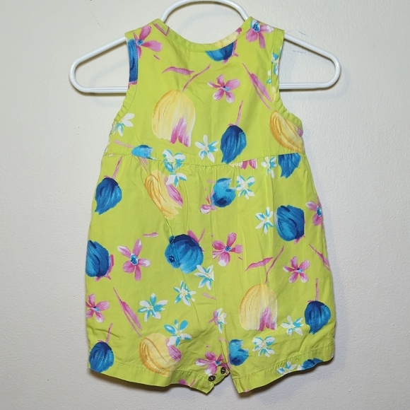Vintage Class Club Baby Colorful Floral Button-Front Romper Size 9m - Picture 4 of 4
